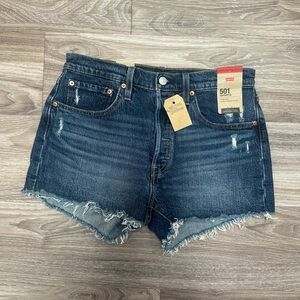 Levi's Women's Dark Blue Jean Shorts